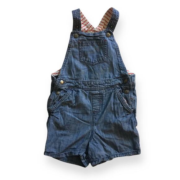 Baby Boden chambray shortalls romper - Picture 1 of 5